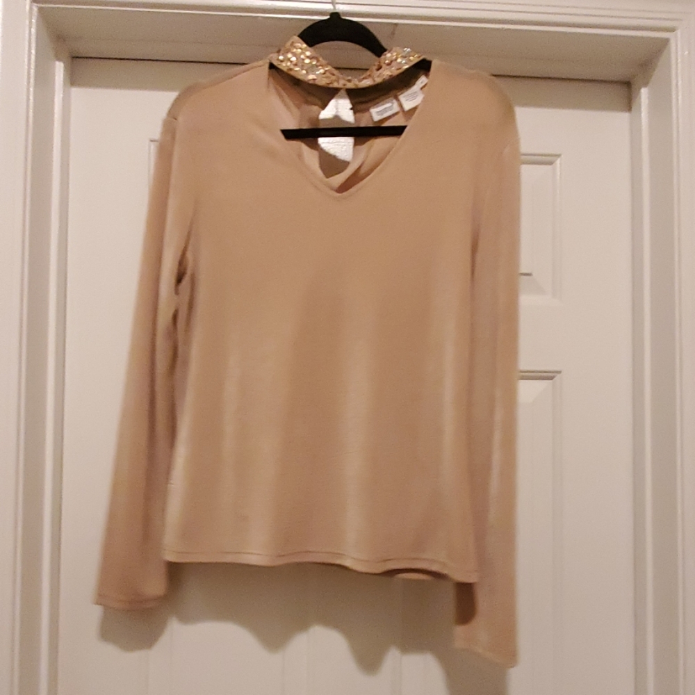 Long-Sleeved Tan Top
